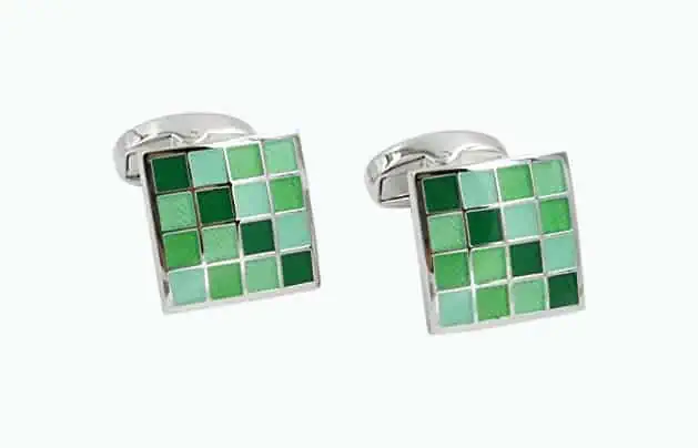 Product Image of the Jade And Coral Green Cufflinks