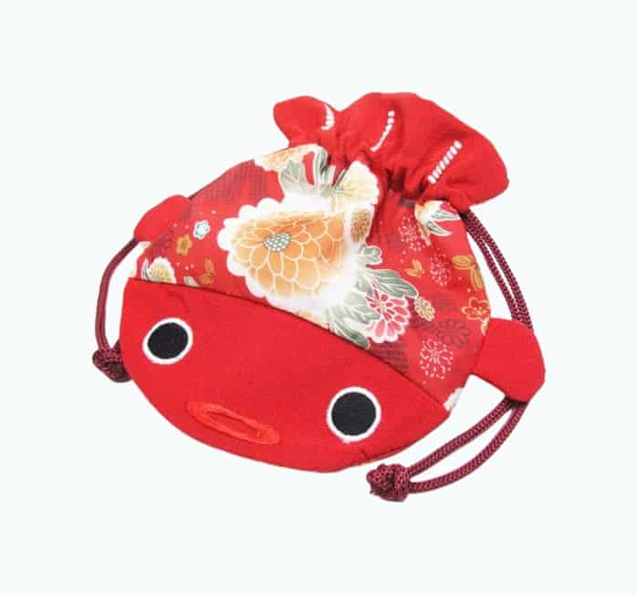 Product Image of the Japanese Kimono Fabric Cosmetic Goldfish Small Purse
