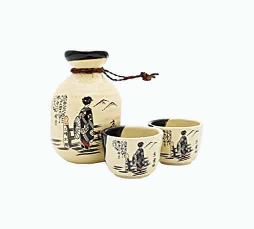 Product Image of the Japanese Sake Set Bottle And Two Cups