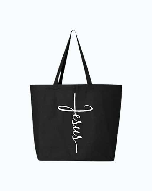 Product Image of the Jesus Cross Canvas Tote