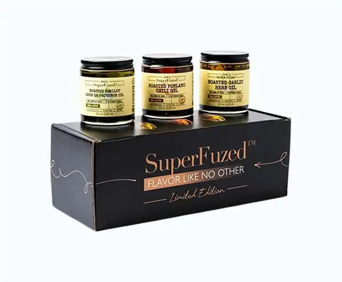 Product Image of the Joe’s SuperFuzed Gourmet Oil Variety 3-Pack