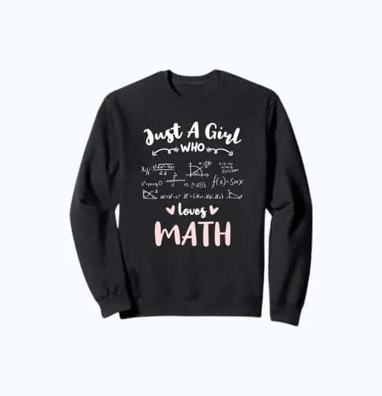 Product Image of the Just A Girl Who Loves Math Sweatshirt