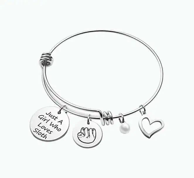 Product Image of the Just A Girl Who Loves Sloth Bracelet