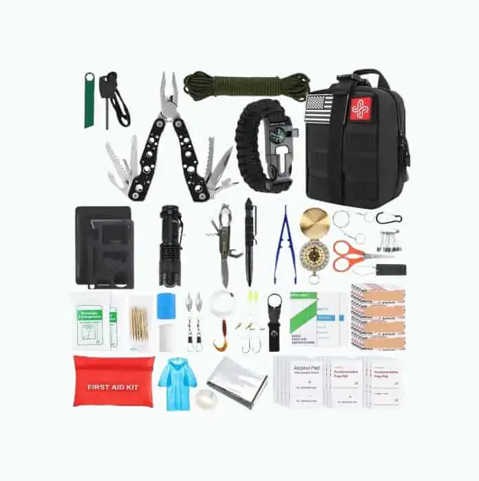 Product Image of the KOSIN 100 Piece Survival Gear and Equipment