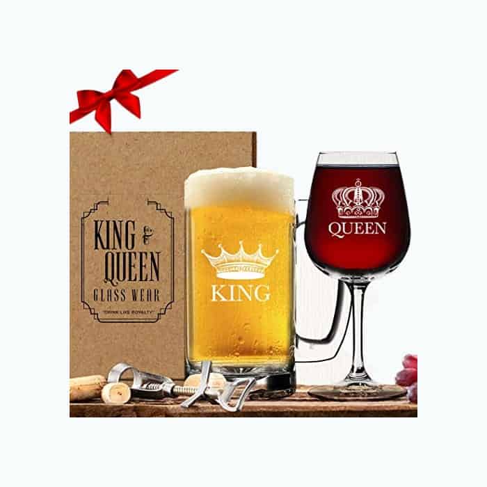 Product Image of the King And Queen Glass Set