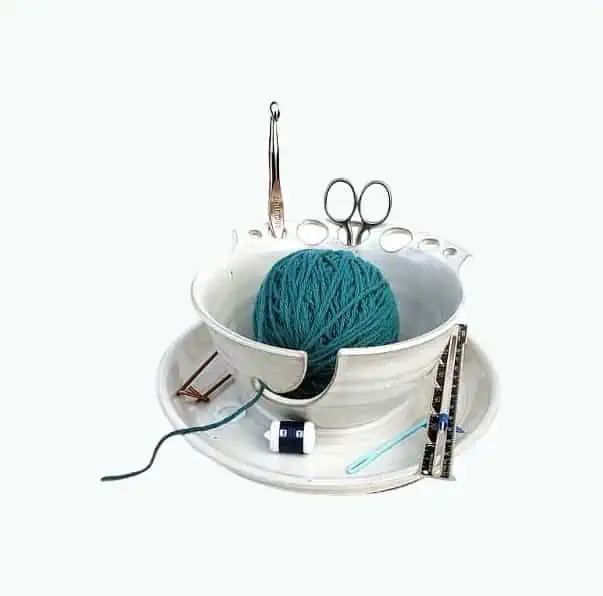 Product Image of the Knitting Caddy & Yarn Bowl