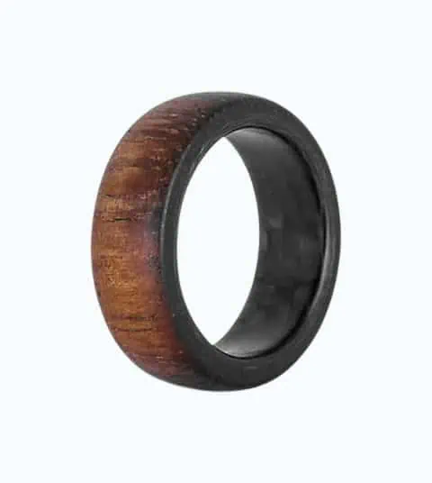 Product Image of the Koa Wood & Carbon Fiber Ring