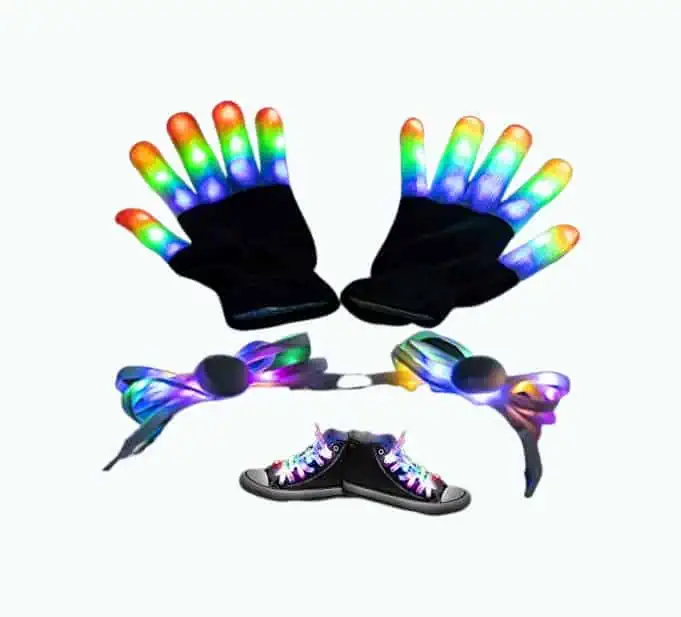 Product Image of the LED Gloves & Shoelaces Set