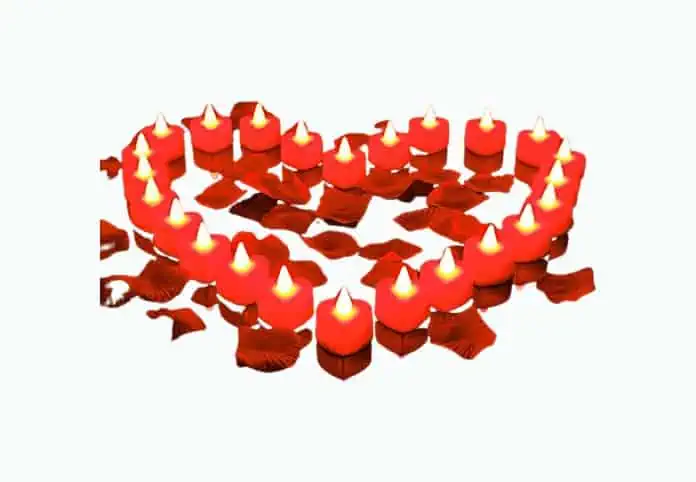 Product Image of the LED Rose Petal Candle Set