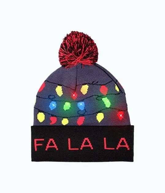 Product Image of the LED Ugly Sweater Beanie