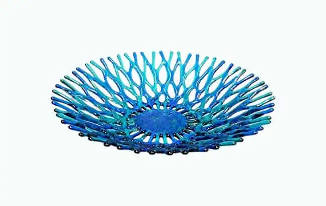 Product Image of the Lacy Glass Art Sea Coral Fruit Bowl
