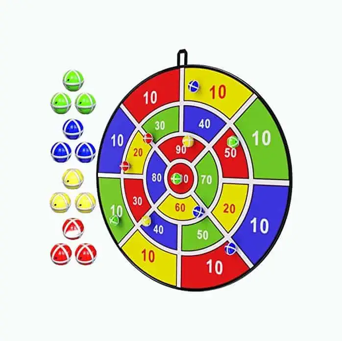 Product Image of the Large Dart Board With Sticky Balls
