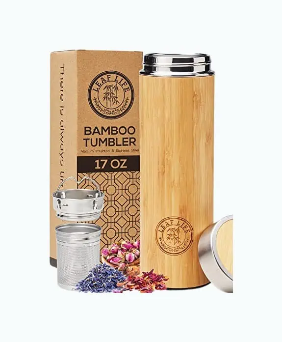Product Image of the LeafLife Premium Bamboo Tumbler With Infuser