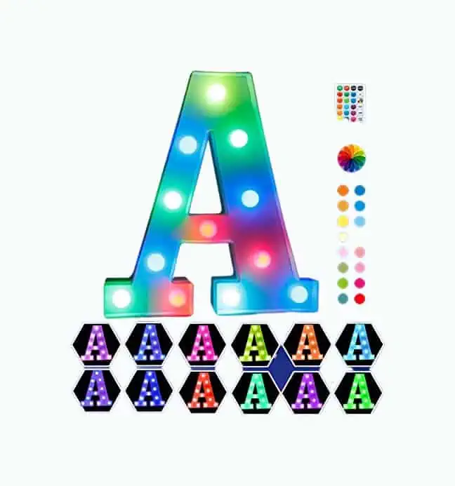 Product Image of the Light Up Colorful Marquee Letter