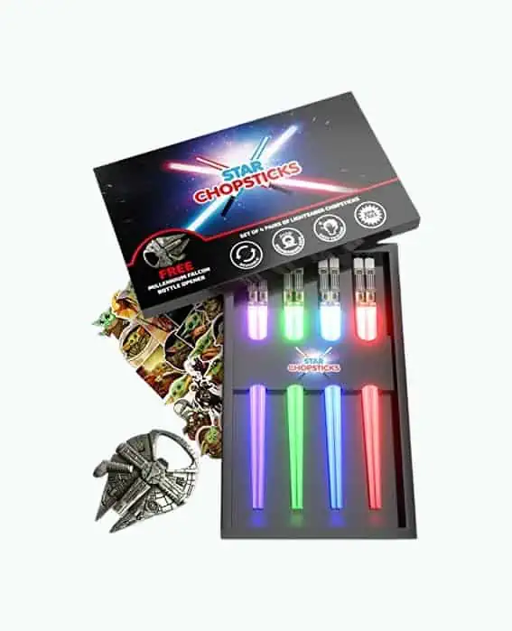 Product Image of the Lightsaber Chopsticks Set