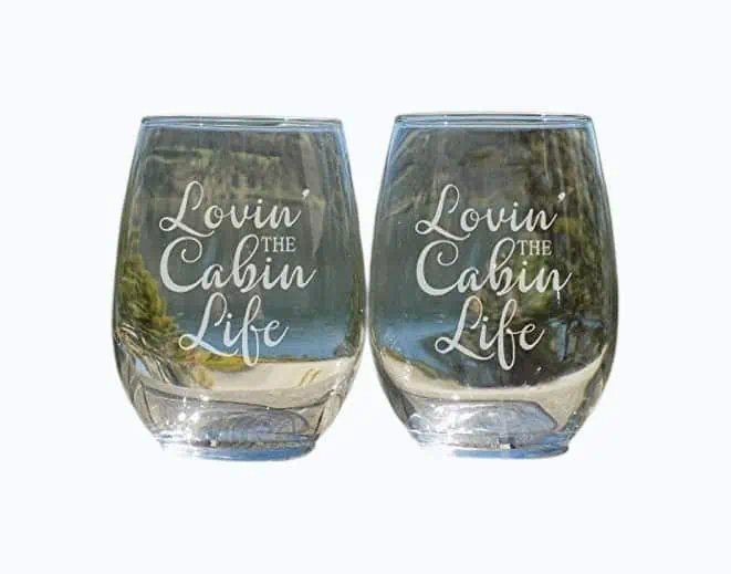 Product Image of the Log Cabin Glasses Set