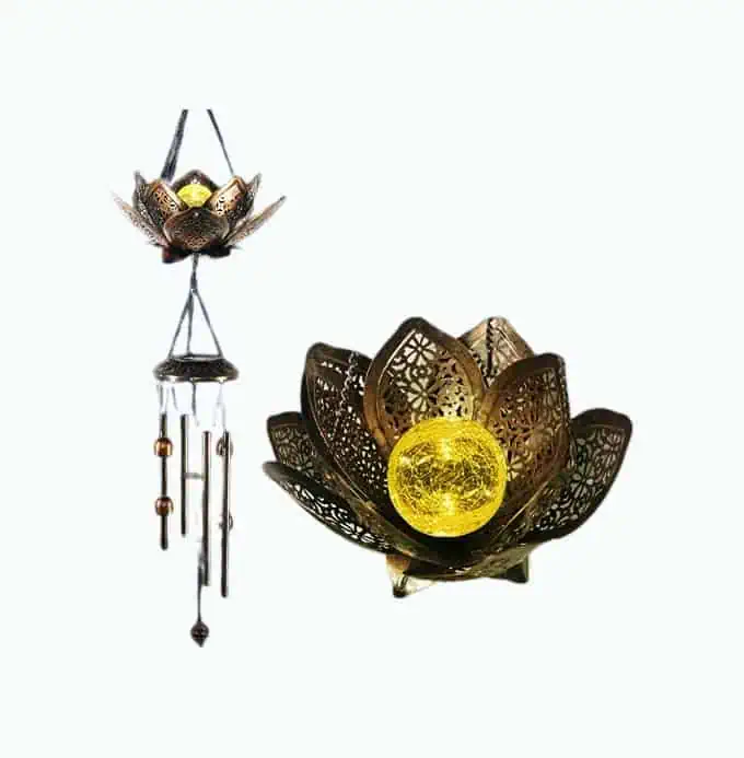 Product Image of the Lotus Solar Wind Chimes