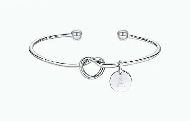 Product Image of the Love Knot Bridesmaid Bracelet with Initial