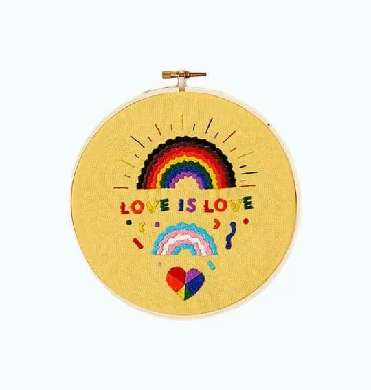 Product Image of the Love is Love DIY Embroidery Kit