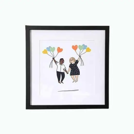 Product Image of the Love is in the Air Custom Portrait