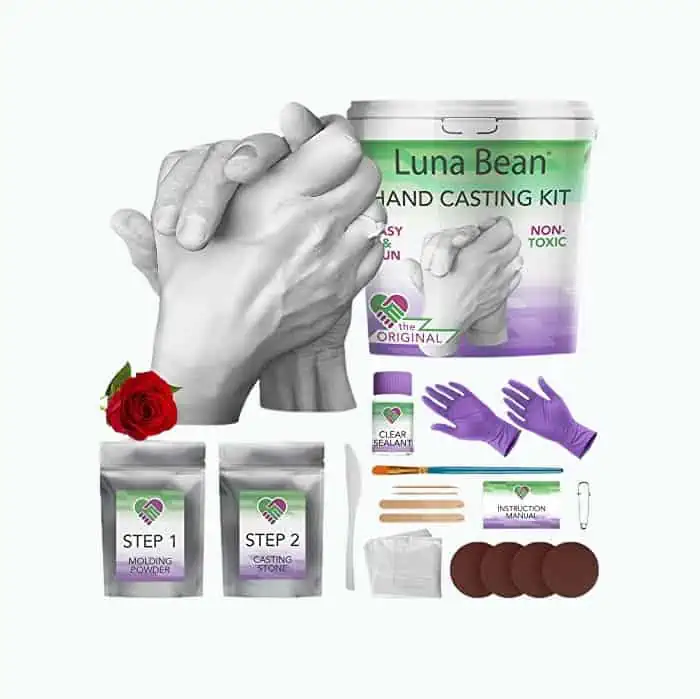 Product Image of the Luna Bean Keepsake Hands Casting Kit