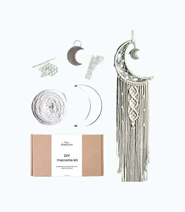 Product Image of the Macramé Moon Dreamcatcher DIY Craft Kit
