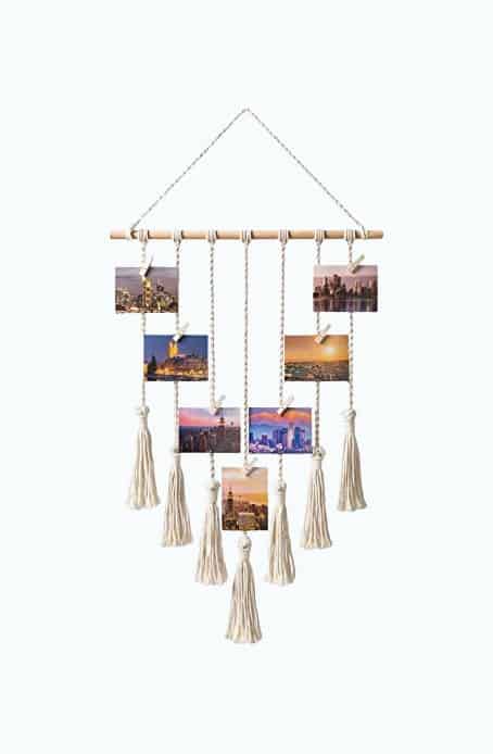 Product Image of the Macrame Hanging Photo Display