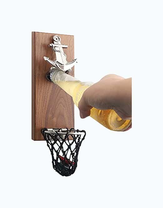 Product Image of the Magnetic Beer Opener With Basket Net Cap Catcher