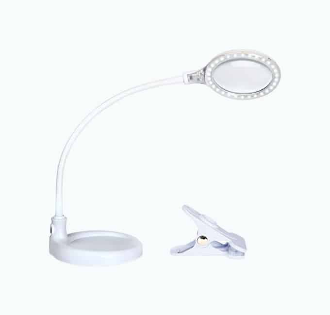 Product Image of the Magnifying Glass Lamp with Base Stand & Clamp