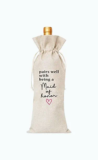 Product Image of the Maid of Honor Wine Bag