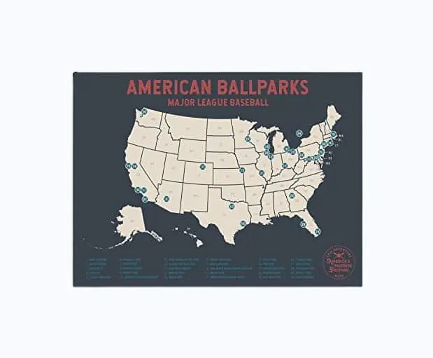 Product Image of the Major League Baseball Travel Map