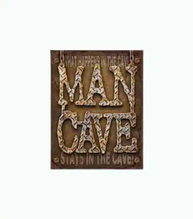 Product Image of the Man Cave Diamond Plate Sign