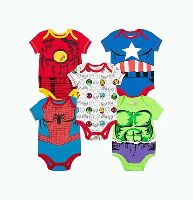 Product Image of the Marvel Bodysuits Set