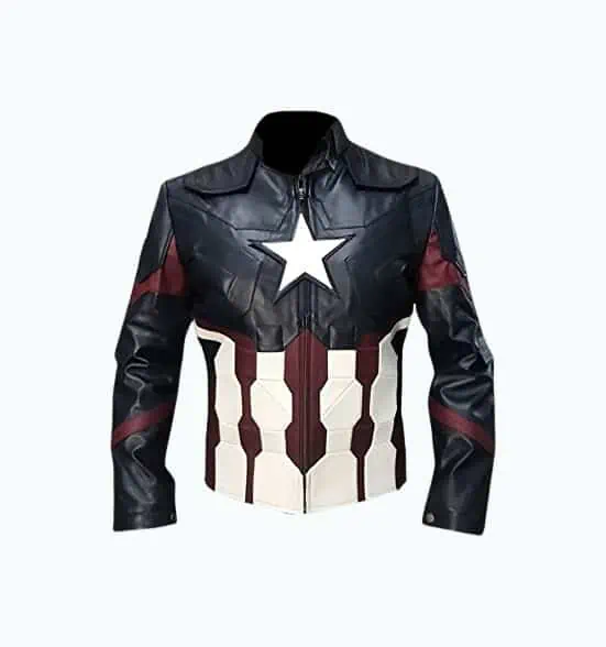 Product Image of the Marvel Leather Captain Jacket