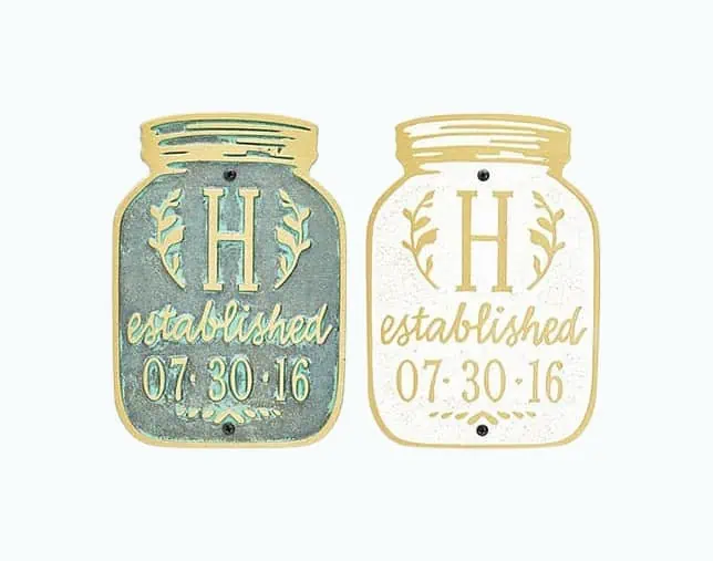 Product Image of the Mason Jar Home Plaque