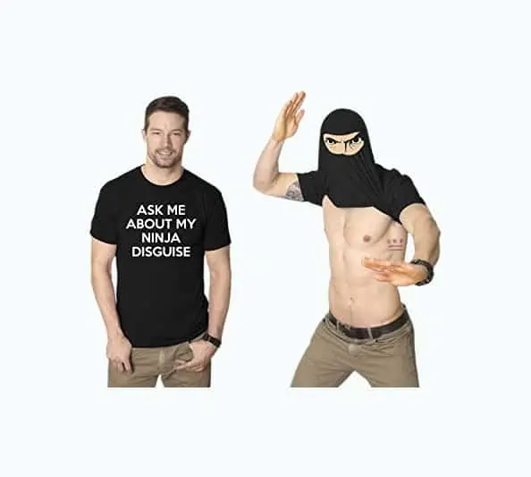 Product Image of the Men’s Ask Me About My Ninja Disguise Flip T-Shirt