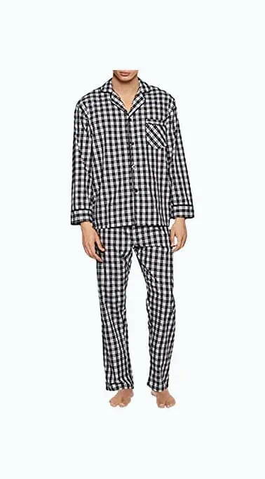Product Image of the Men's Plain-Weave Pajama Set