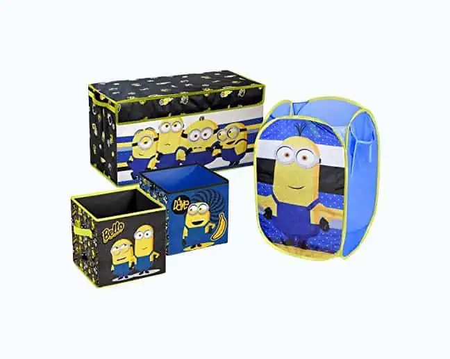 Product Image of the Minions 4 Piece Storage Set with Collapsible Trunk