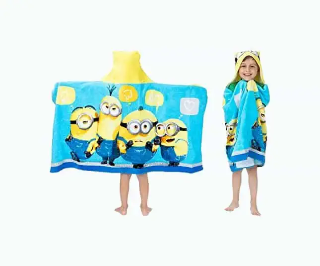 Product Image of the Minions Hooded Towel Wrap for Kids