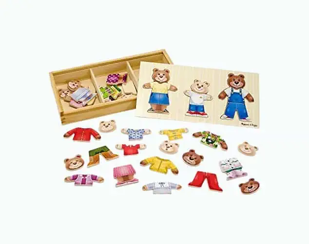 Product Image of the Mix 'n Match Wooden Bear Puzzle