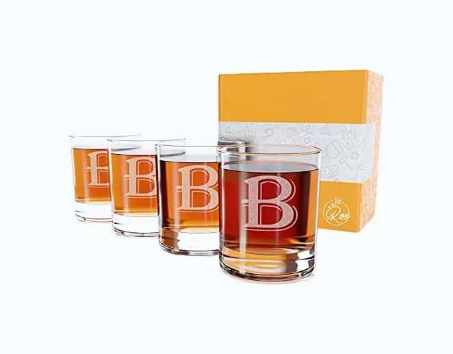Product Image of the Monogrammed Glass Set