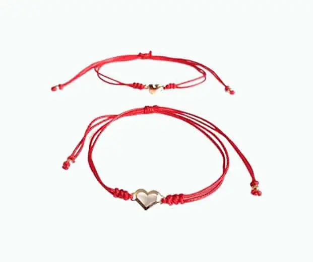 Product Image of the Mother-Daughter Heart Bracelets