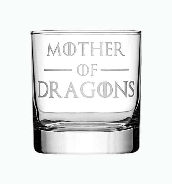 Product Image of the Mother Of Dragons Etched Whiskey Glass
