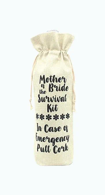 Product Image of the Mother of the Bride Survival Kit Wine Bottle Bags