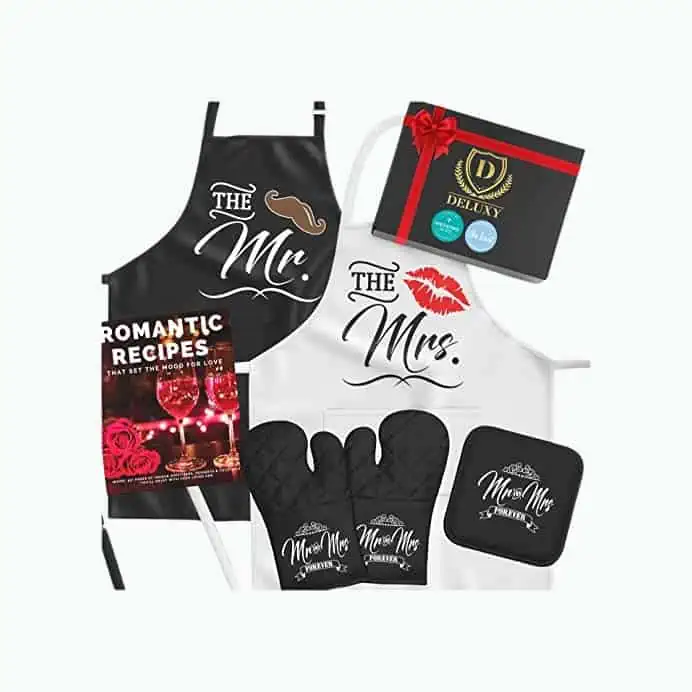 Product Image of the Mr. And Mrs. Aprons Set