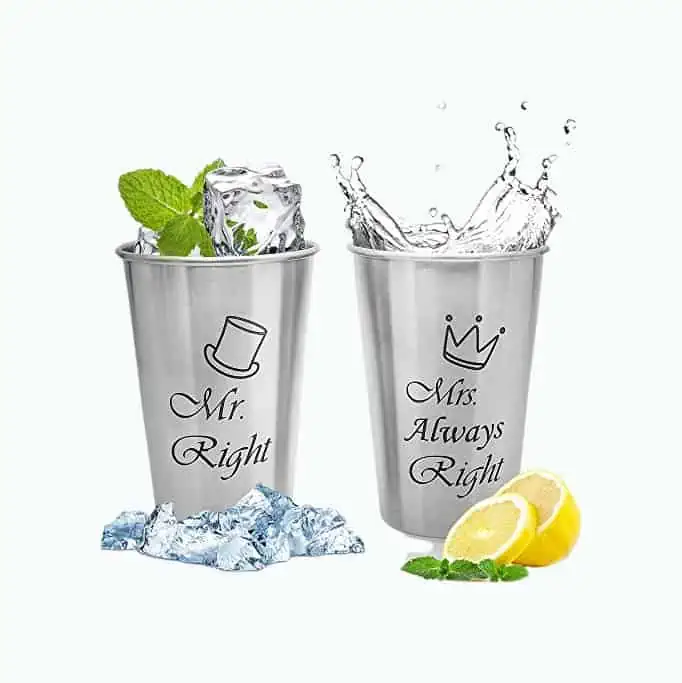 Product Image of the Mr. And Mrs. Growler Cup Set