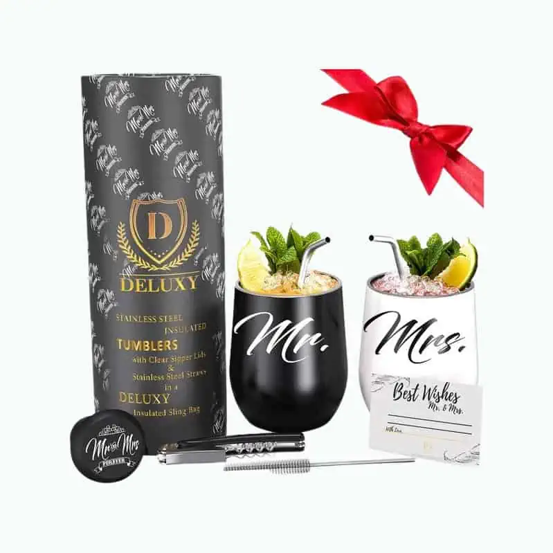 Product Image of the Mr. & Mrs. Wine Tumblers