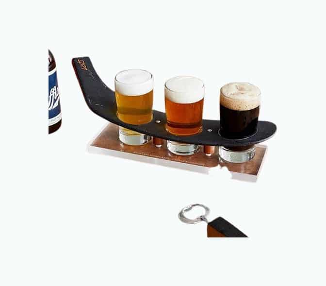 Product Image of the NHL Game-Used Hockey Stick Beer Flight