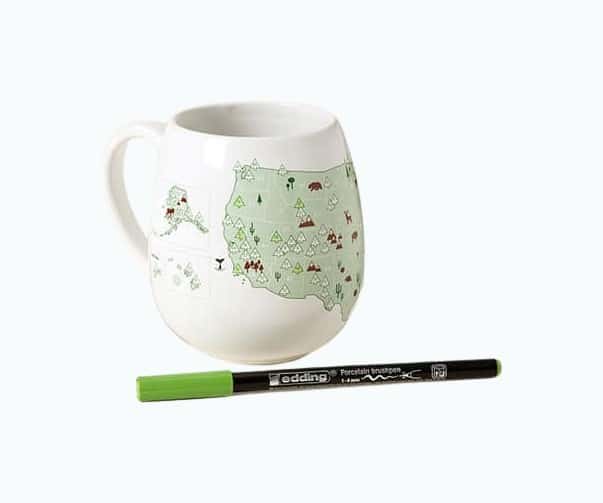 Product Image of the National Parks Color Map Mug