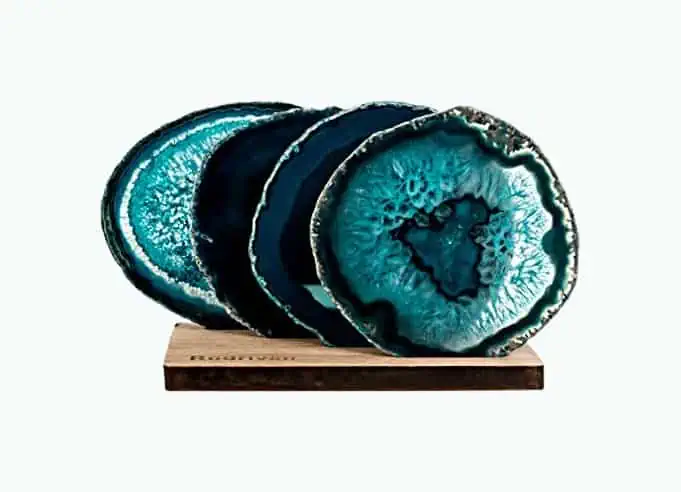 Product Image of the Natural Geode Coaster Set